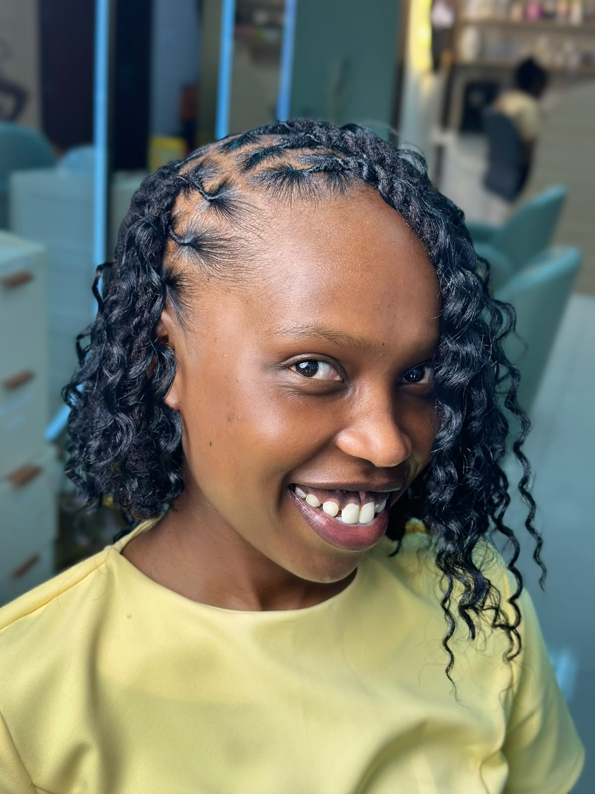 Boho loc extensions styling